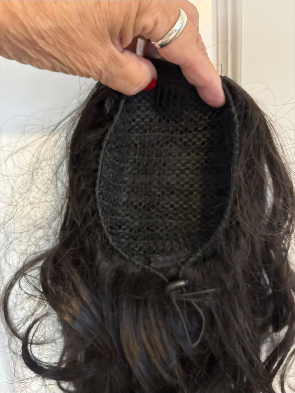 Black/Dark Brown Curly Clip-In Hair Extension/ponytail
